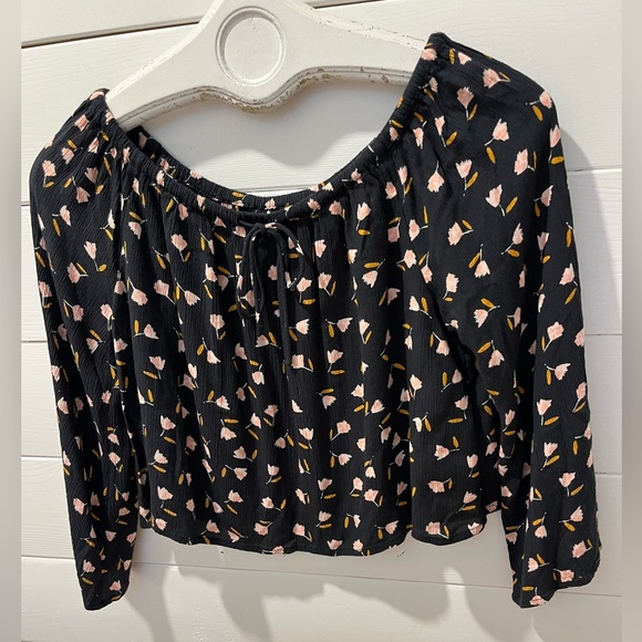 BILLABONG - Off-Shoulder Floral Blouse - Size M - Picture 3 of 9